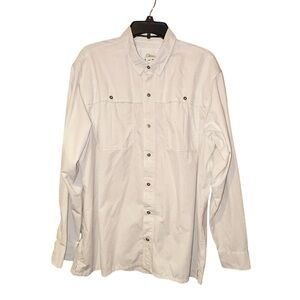 World‎ Wide Sportsman Fishing Shirt Button Up Long Sleeve White Mens XL